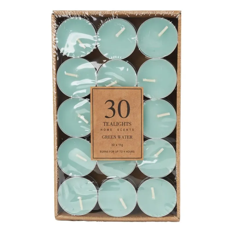 Xenos Geurkaarsen|Geurkaarsen-Geurtheelichten - green water - set van 30
