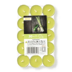 Coolmax Geurkaarsen|Geurkaarsen-Geurwaxinelichten - lemongras - set van 30