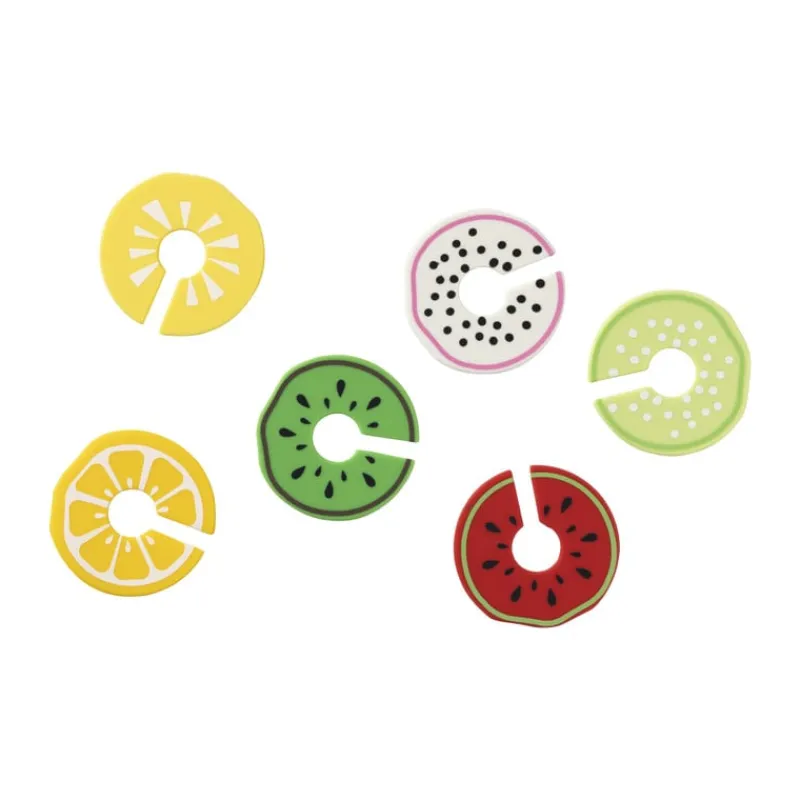 Xenos Keukengerei-Glasmarkers fruit - set van 6