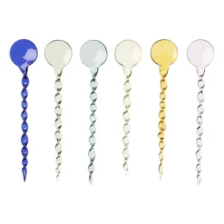 Xenos Lepels-Glazen lepels - set van 6 - 14.8 cm