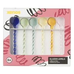 Xenos Lepels-Glazen lepels - set van 6 - 14.8 cm