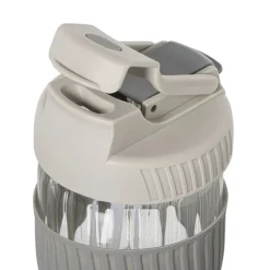 Xenos Drinkflessen-Glazen to-go beker - grijs - 350 ml