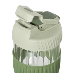 Xenos Drinkflessen-Glazen to-go beker - groen - 350 ml