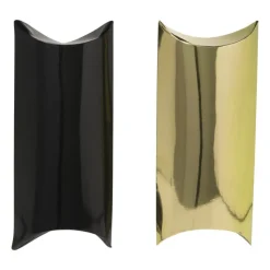 Xenos Kerst Inpakken-Gondeldoosjes - zwart/goud - set van 2