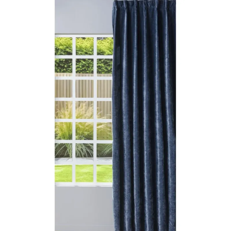 Xenos Rolgordijnen-Gordijn chenille - blauw - 140x250 cm