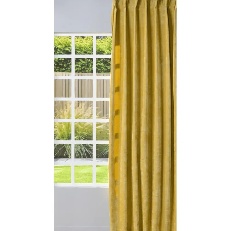 Xenos Rolgordijnen-Gordijn chenille - geel - 140x250 cm