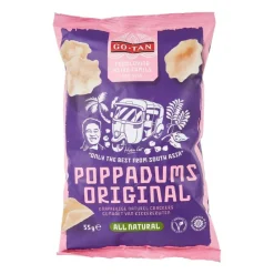 Go Tan Indiase Keuken|Chips, Nootjes En Zoutjes-Go-Tan poppadum - 55 g