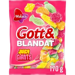 Xenos Snoep-Gott & blandat - juicy giants - 170 gram