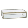 Xenos Kerstcadeaus-Gouden box - rechthoekig - 23x14x5,5 cm