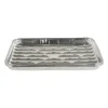 Xenos Wegwerpservies|Barbecue-Grillschalen zilver - set van 4 - 34x23x4 cm