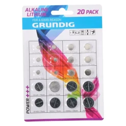 Xenos Batterijen-Grundig knoopcelbatterijen - set van 20