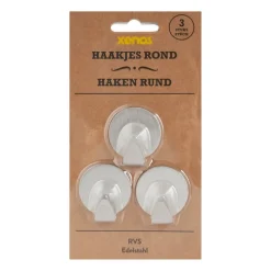 Xenos Keukengerei-Haakjes rond - set van 3