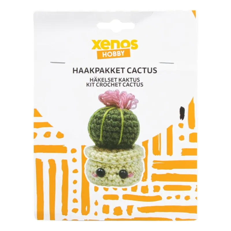 Xenos Knutselpakketten-Haakpakket cactus DIY - groen