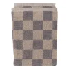 Xenos Thee- En Keukendoeken-Handdoek blokjes - antraciet/taupe - 50x50 cm