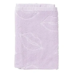 Xenos Thee- En Keukendoeken-Handdoek lippen - lila/wit - 50x50 cm