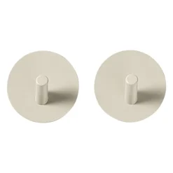 Xenos Badkamer Accessoires-Handdoekhaken - beige - set van 2