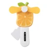 Xenos Strandaccessoires|Ventilatoren-Handventilator sinaasappel - kunststof - 13.5x7 cm