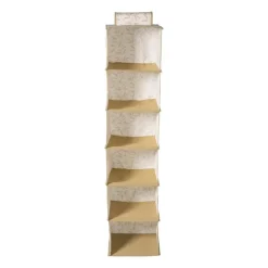 Xenos Opbergsystemen-Hang organiser leafs met 6 vakken - bruin/beige - 125x30x30 cm