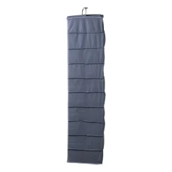 Xenos Opbergsystemen-Hang organiser met 10 vakken - grijs - 154x34x6 cm
