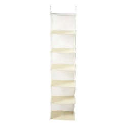 Xenos Opbergsystemen|Schoenenrek-Hang organiser met 6 vakken - wit - 125x30x30 cm