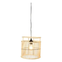 Xenos Hanglampen-Hanglamp bamboe - naturel - ⌀28x33 cm