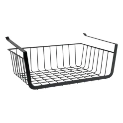 Xenos Opbergbakken-Hangmand voor onder plank - zwart - 36x25x13 cm