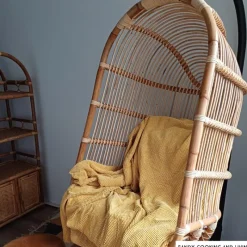 Xenos Hangstoelen-Hangstoel Aqua - naturel - 70x60x124 cm