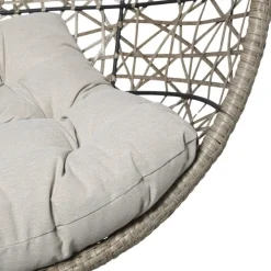 Xenos Hangstoelen-Hangstoel Hawaii met grjize kussens - bruin - 196 cm