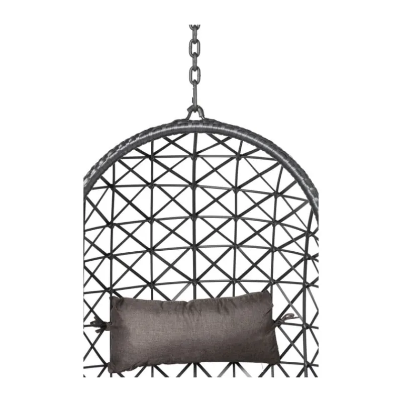 Xenos Hangstoelen-Hangstoel Mallorca met standaard - zwart - 125x83x67 cm
