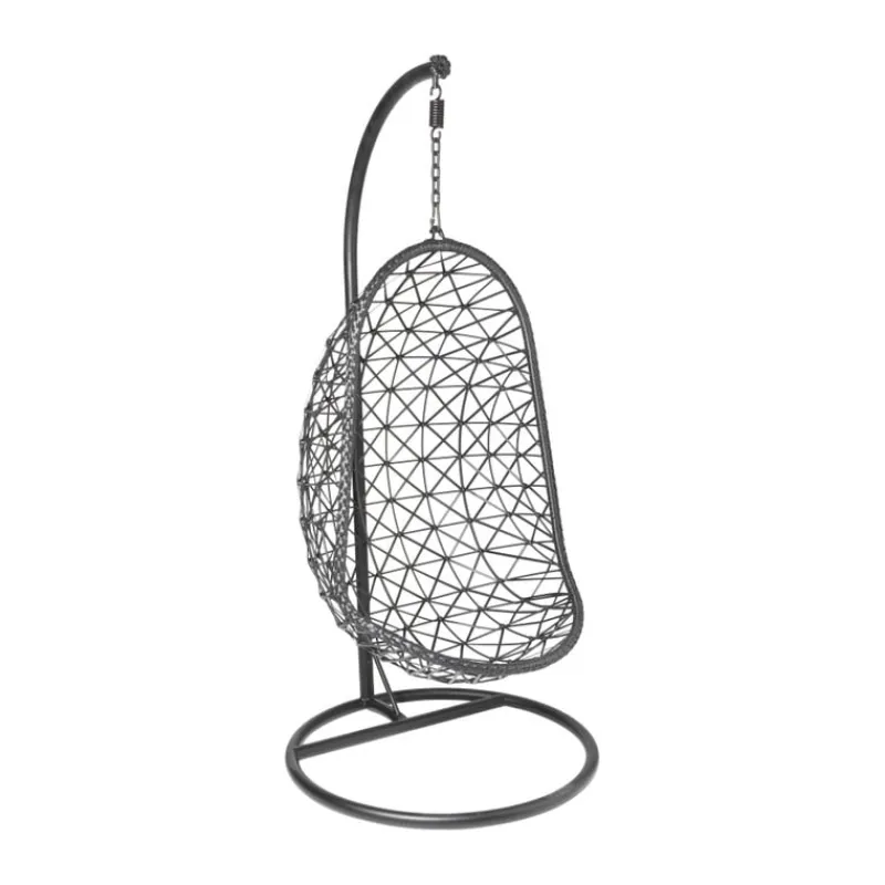 Xenos Hangstoelen-Hangstoel Mallorca met standaard - zwart - 125x83x67 cm