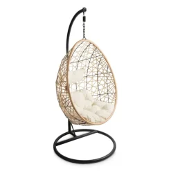 Xenos Hangstoelen-Hangstoel swing met standaard - naturel - ø104x200 cm