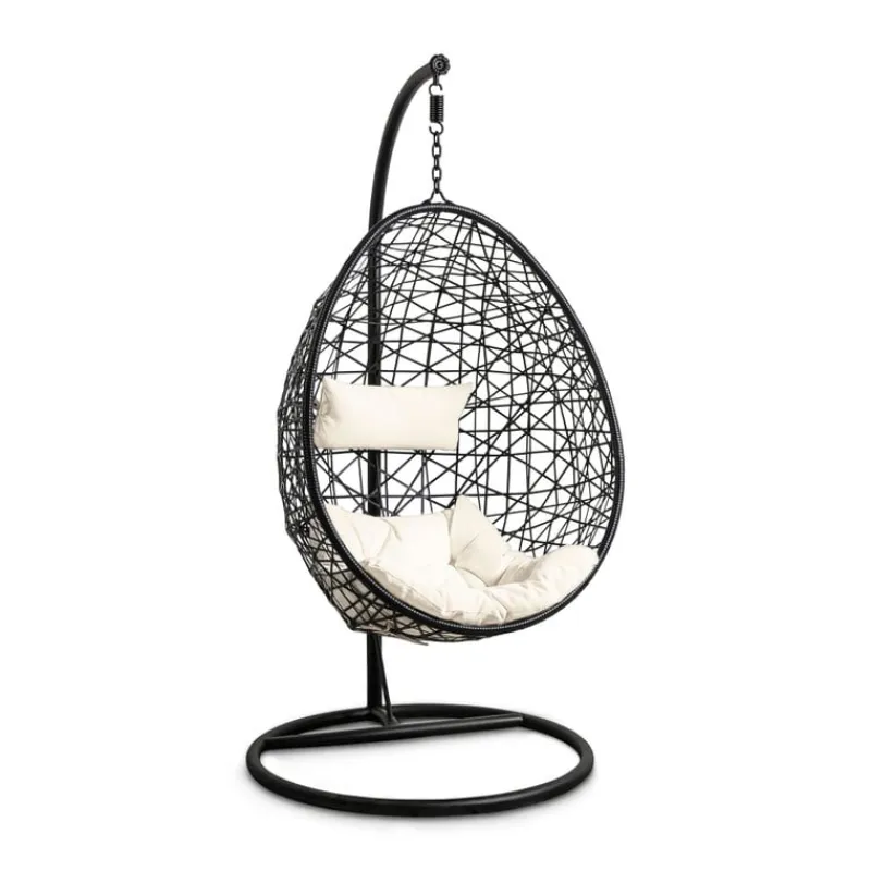 Xenos Hangstoelen-Hangstoel swing met standaard - zwart - ø104x200 cm