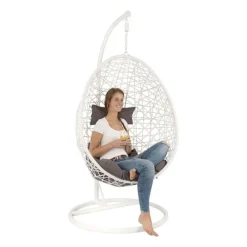 Xenos Hangstoelen-Hangstoel swing met standaard - wit - ø104x200 cm