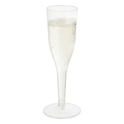 Xenos Wegwerpservies|Champagneglazen-Herbruikbare champagne glazen - set van 6