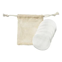 Xenos Badkamer Accessoires-Herbruikbare wattenschijfjes - 6 stuks - ø8 cm