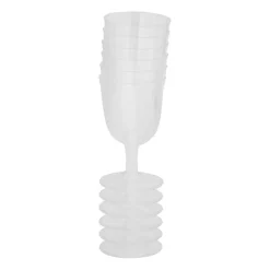 Xenos Wegwerpservies|Wijnglazen-Herbruikbare wijnglazen - 6 stuks - 160 ml