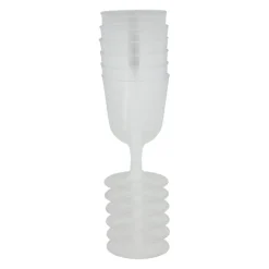 Xenos Wegwerpservies|Wijnglazen-Herbruikbare wijnglazen - 6 stuks - 160 ml