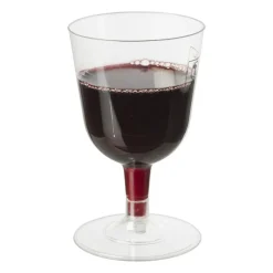 Xenos Wegwerpservies|Wijnglazen-Herbruikbare wijnglazen - 6 stuks - 160 ml