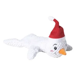 Xenos Huisdieraccessoires|Kerstcadeaus-Hondenspeeltje sneeuwpop - wit