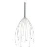 Xenos Badkamer Accessoires-Hoofd massage borstel - zilverkleurig - 6x6x25 cm