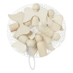 Xenos Knutselspullen|Kerst Knutselen-Houten engeltjes - set van 6 - naturel