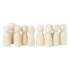 Xenos Knutselspullen-Houten kegelpoppen - set van 15 - 4.3 cm