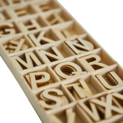 Xenos Hobbyletters-Houten letters in kistje - set van 162