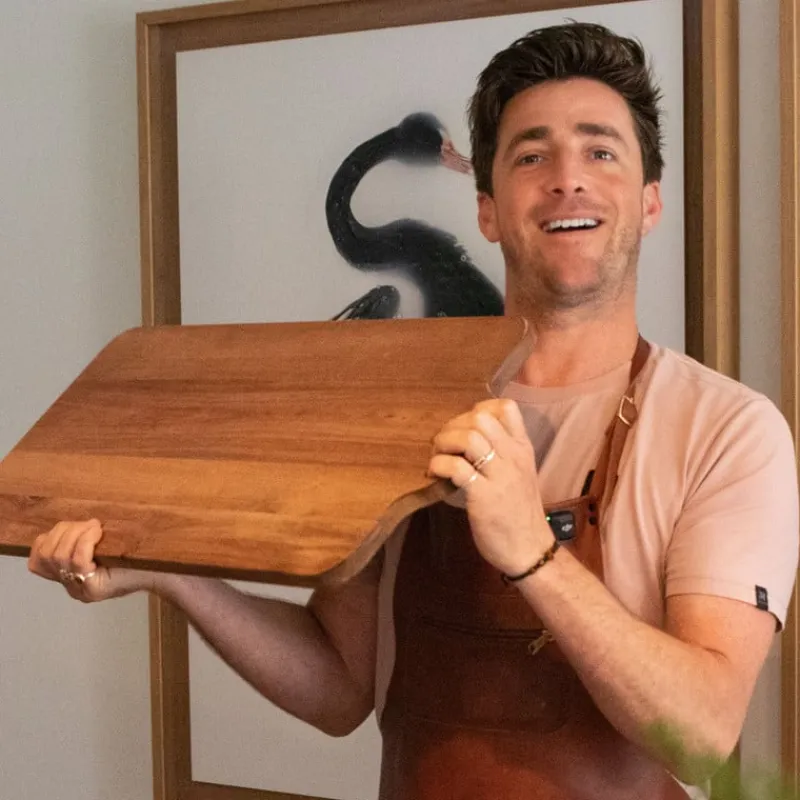 Hugo Kennis Borrelplanken|Kerst Bakken-borrelplank xxl - bruin - 32x70 cm