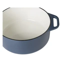 Hugo Kennis Pannen-braadpan met deksel - gietijzer - blauw/zwart - ø24 cm