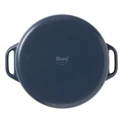 Hugo Kennis Pannen-braadpan met deksel - gietijzer - blauw/zwart - ø24 cm