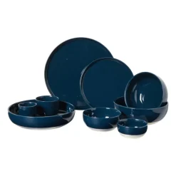 Hugo Kennis Borden-diep bord - blauw/wit - ø22 cm
