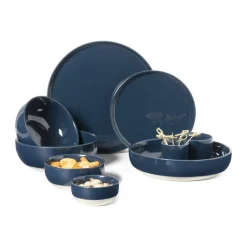 Hugo Kennis Borden-diep bord - blauw/wit - ø22 cm