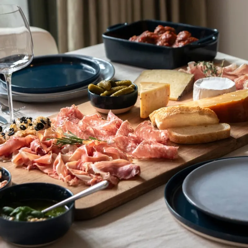 Hugo Kennis Borden-dinerbord - blauw/wit - ø26 cm