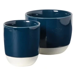 Hugo Kennis Mokken-espresso mok - blauw/wit - 70 ml